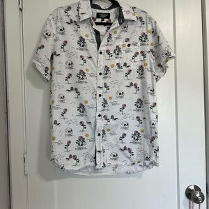 Eighty Eight White Shirt with Skull and Floral Print